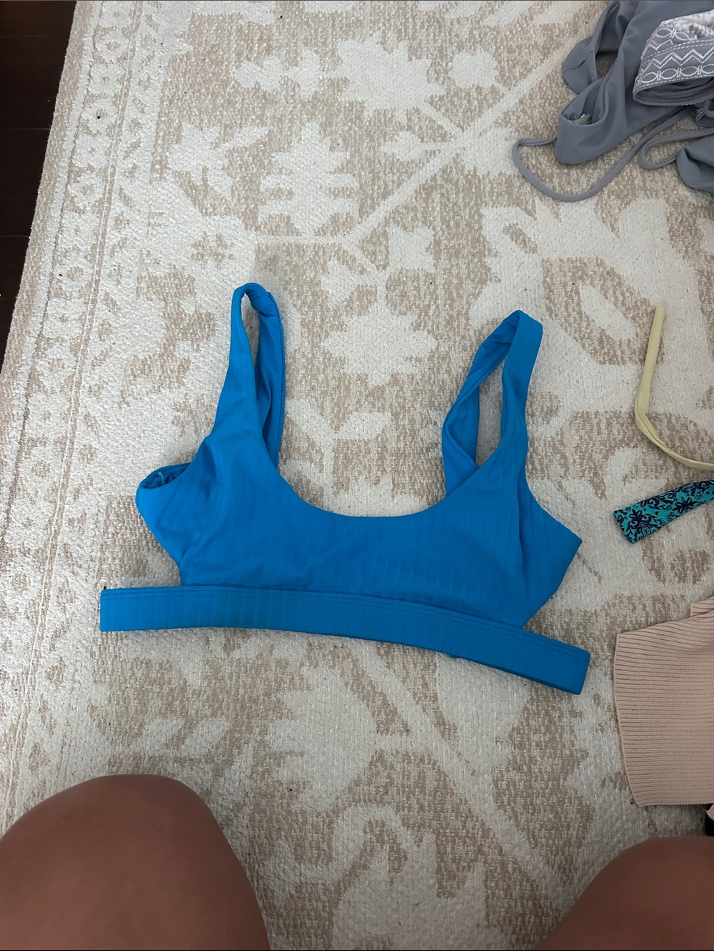 Blue Scoop-Neck Bralette - Women Intimates